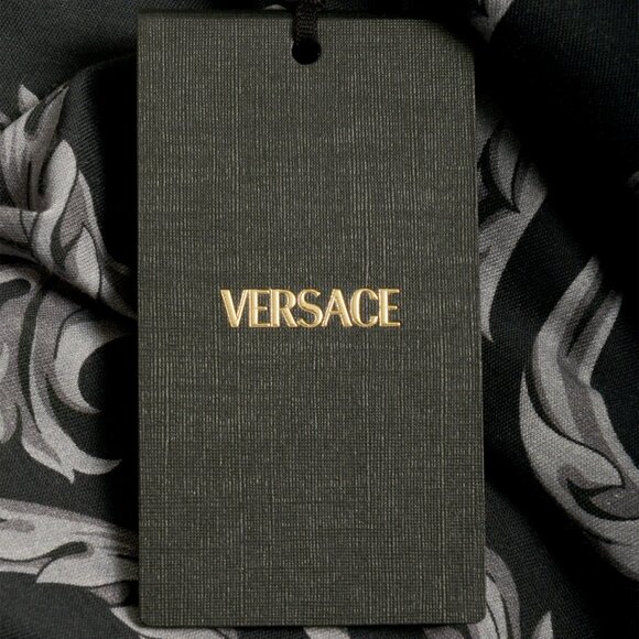 Versace Men's Barocco Print Two Tone Short Sleeve T-Shirt US 5XL IT 62 - Picture 5 of 7